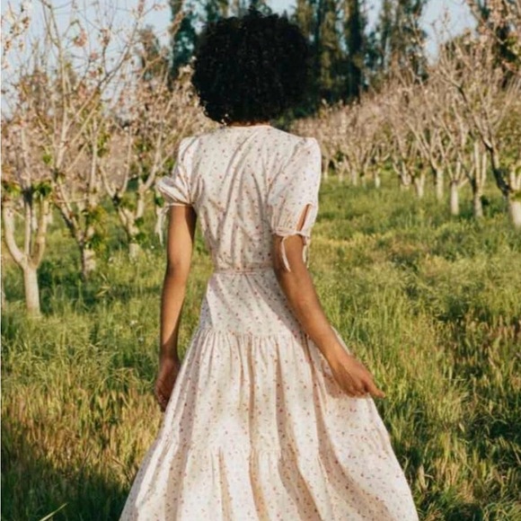 Christy Dawn The Augusta Dress Carnelian Aster Garden wrap floral cotton maxi - Picture 3 of 16